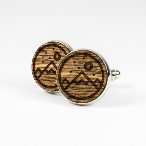 Drewniane Spinki Góry – Wyjątkowy Prezent dla Podróżnika | Kudula