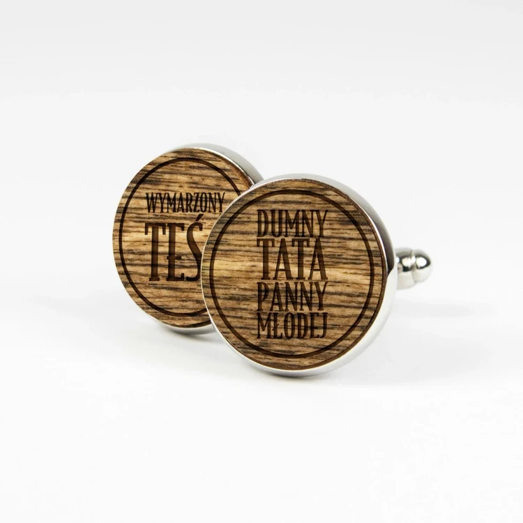 Wymarzony Teść + Dumny Tata  Panny Młodej_Wenge-Spinki drewniane do mankietów  (1).webp