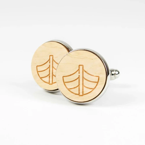 Spinki do Mankietów Łódka Wędkarska – Prezent dla Wędkarza | Kudula