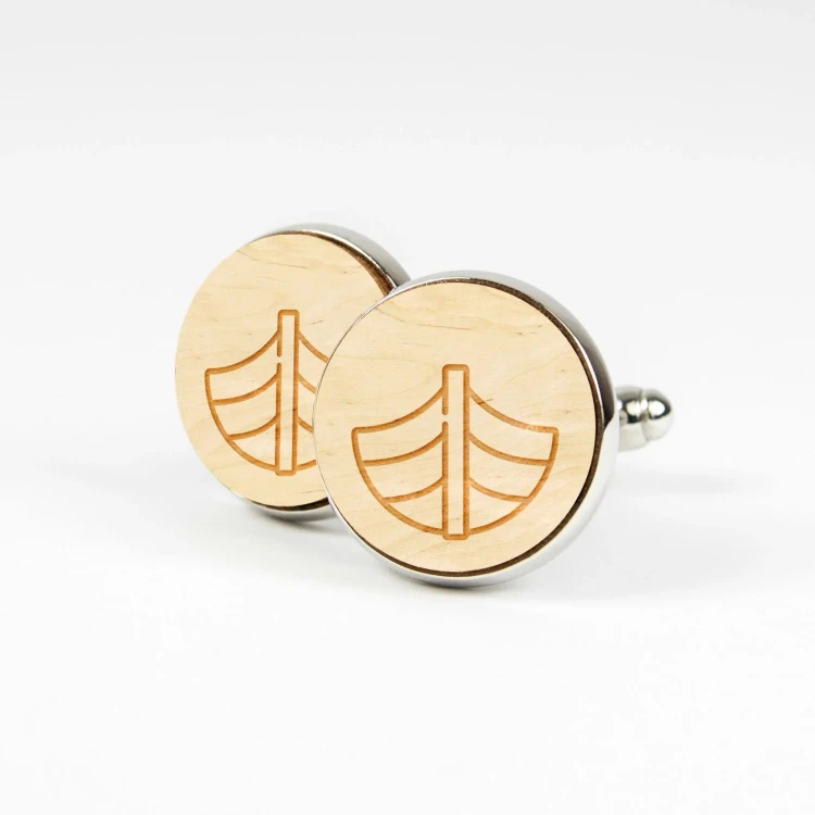 Spinki do Mankietów Łódka Wędkarska – Prezent dla Wędkarza | Kudula