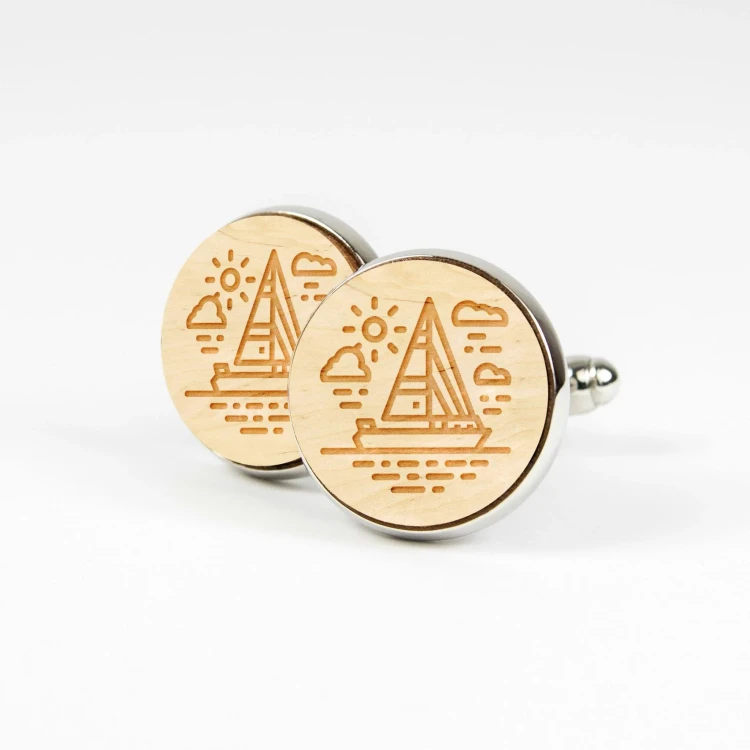 Spinki do Mankietów Żaglówka – Wyjątkowy Prezent dla Żeglarza | Kudula