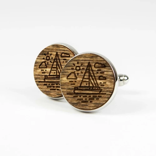 Spinki do Mankietów Żaglówka – Wyjątkowy Prezent dla Żeglarza | Kudula