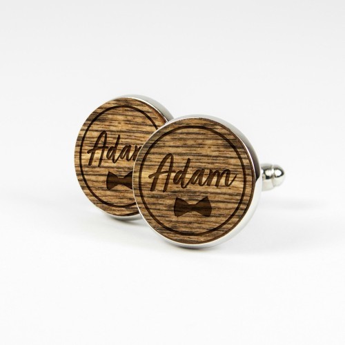 Personalizowane spinki do mankietów z Twoim Imieniem | Kudula