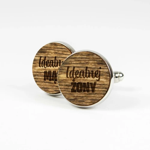 Spinki Idealny Mąż Idealnej Żony – Prezent na Ślub i Rocznicę | Kudula