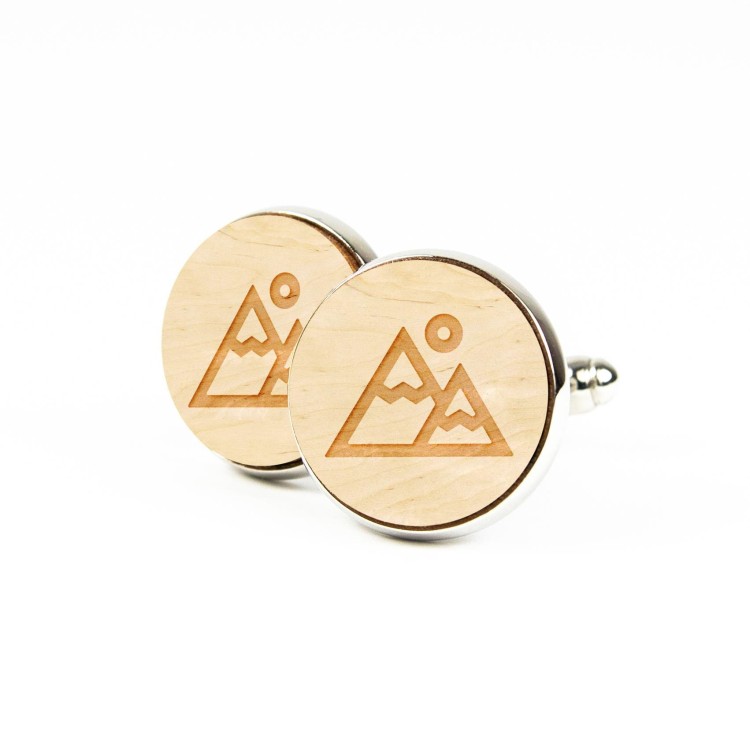 Góry-Mountains-Natural-Spinki drewniane do mankietów