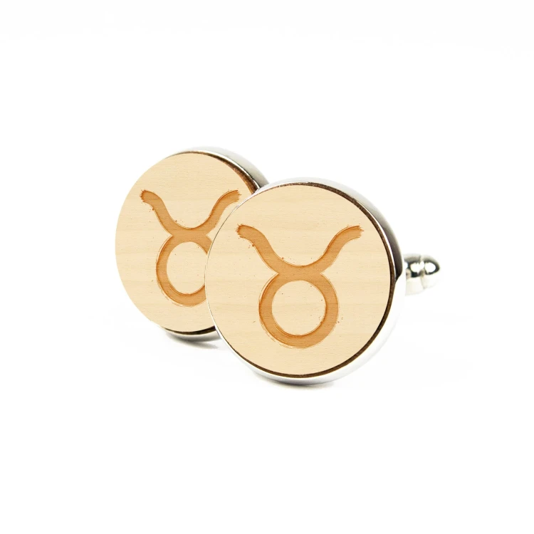 Spinki drewniane do mankietów -  Naturalny - KUDULA - Taurus.webp