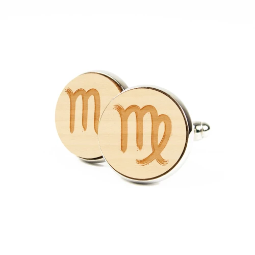 Spinki drewniane do mankietów -  Naturalny - KUDULA - Virgo.webp