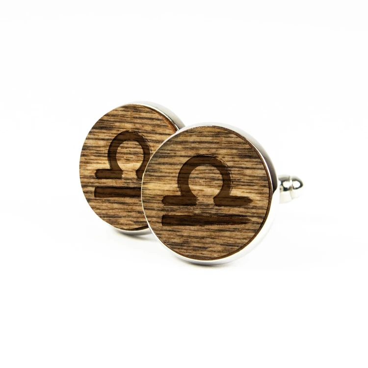 Spinki drewniane do mankietów -  Venge - KUDULA - Libra.webp