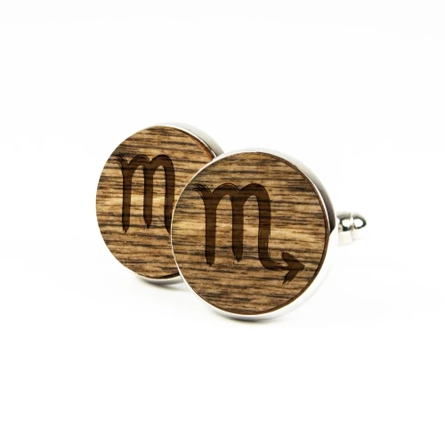 Spinki drewniane do mankietów -  Venge - KUDULA - Scorpio.webp