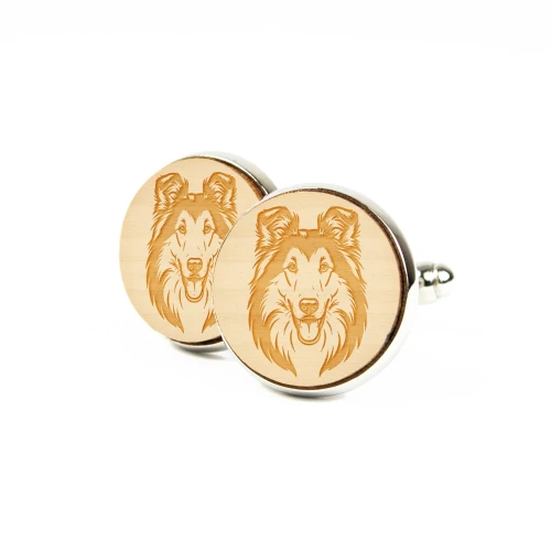 Spinki do Mankietów Collie – Wyjątkowy Prezent dla Właściciela Owczarka | Kudula