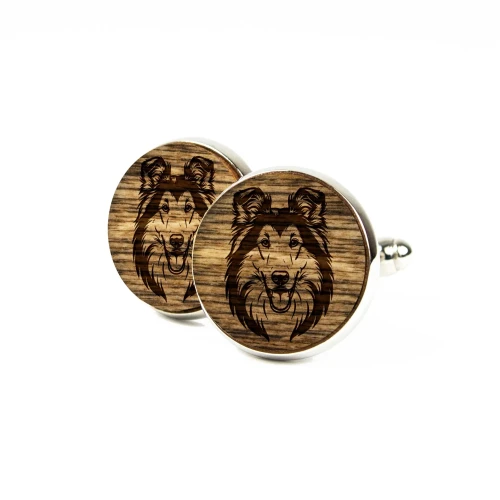 Spinki do Mankietów Collie – Wyjątkowy Prezent dla Właściciela Owczarka | Kudula