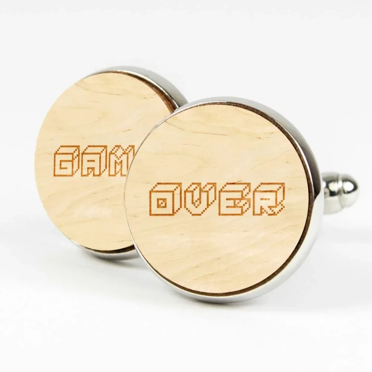 Game Over piksel retro napis - Naturalny - Kudula | Spinki