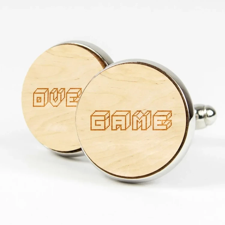 Game Over piksel retro napis - Naturalny - Kudula | Spinki
