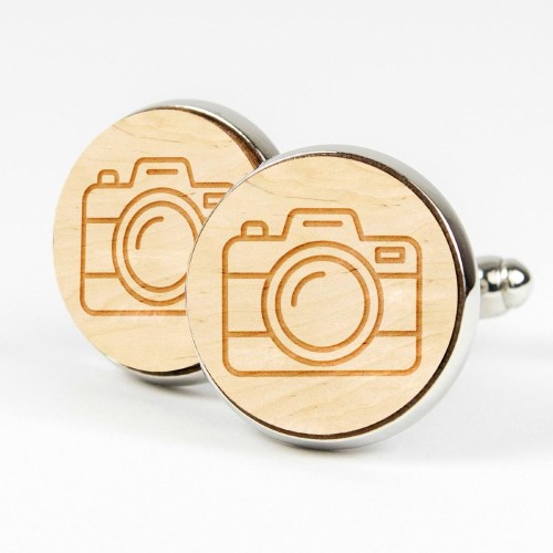 Aparat fotograficzny retro lustrzanka - Naturalny - Kudula | Spinki