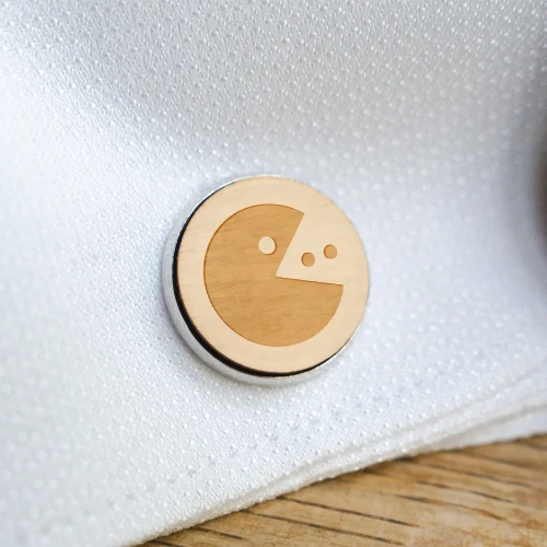 Pac-Man duszek gra retro - Naturalny - Kudula | Spinki