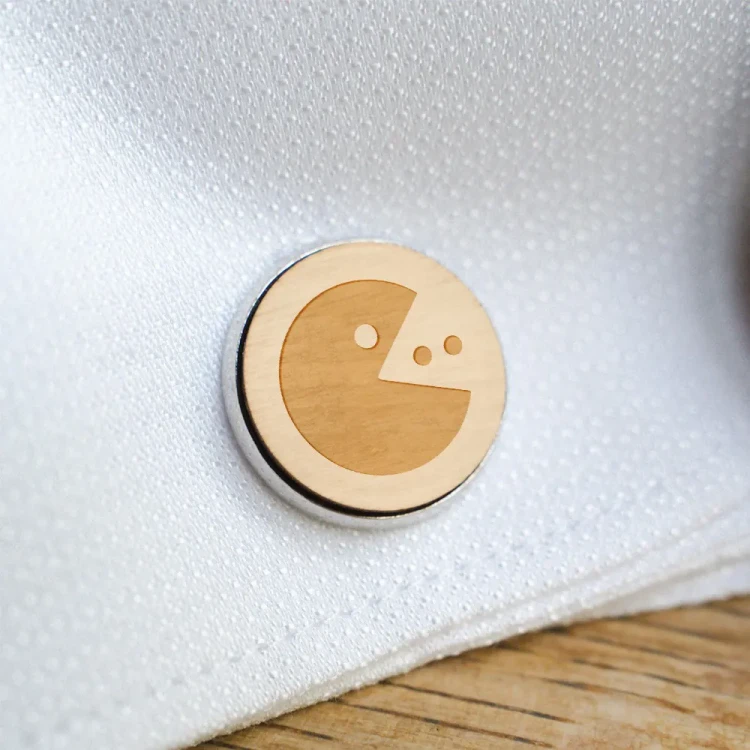 Pac-Man duszek gra retro - Naturalny - Kudula | Spinki