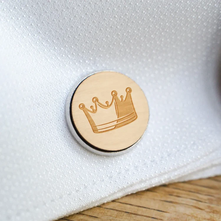 Korona król królowa symbol  - Naturalny - Kudula | Spinki